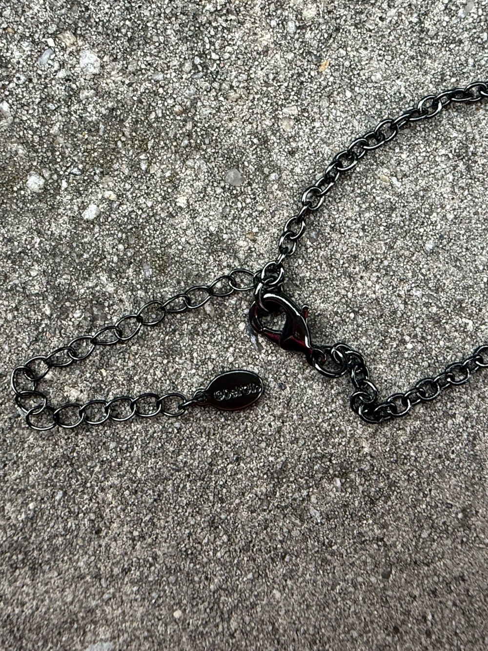 Long Patina Open Circle Pendant Necklace & Earring Set - Picture 4 of 5